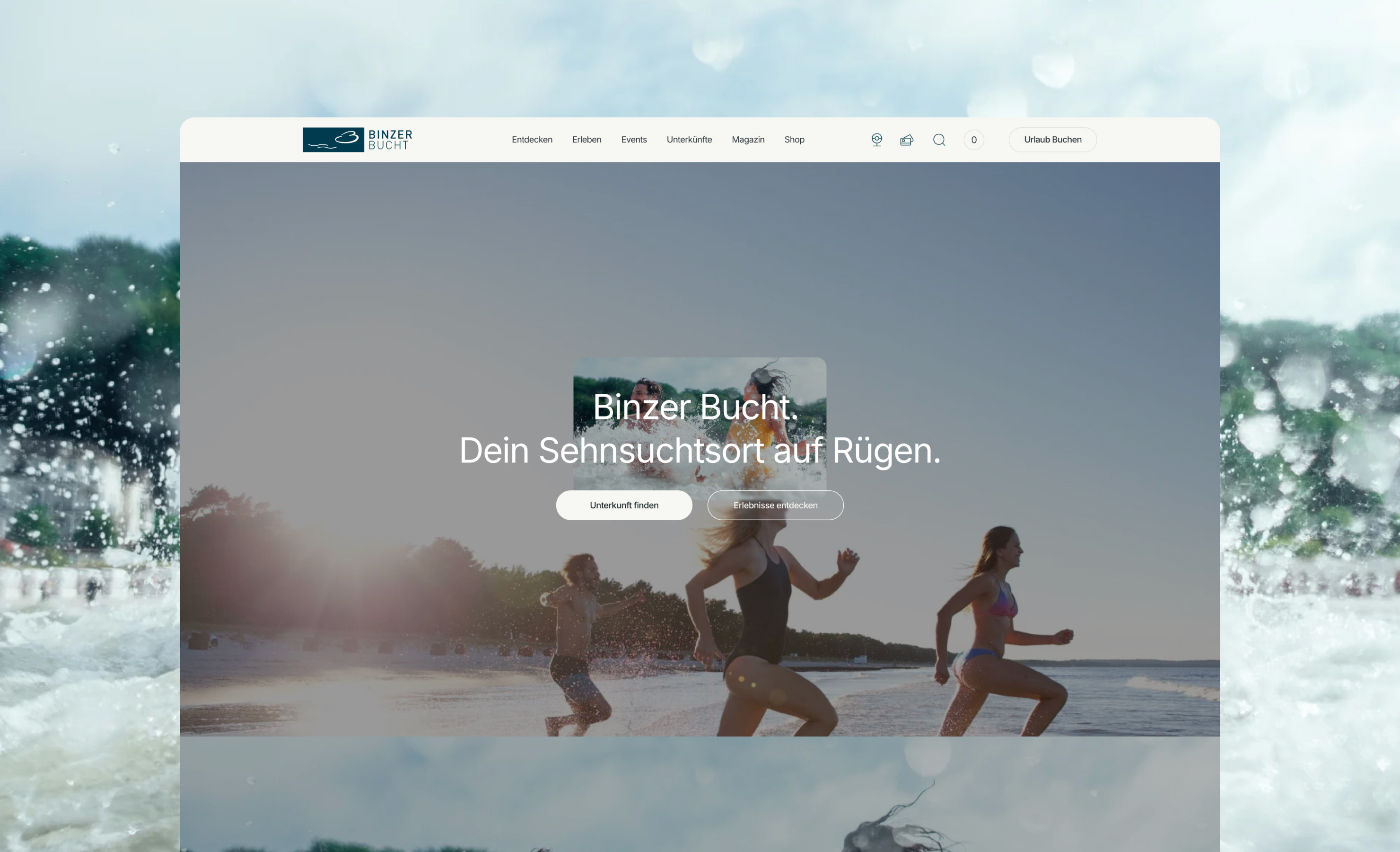 Webdesign-Referenz Sharobella – Binzer Bucht Website