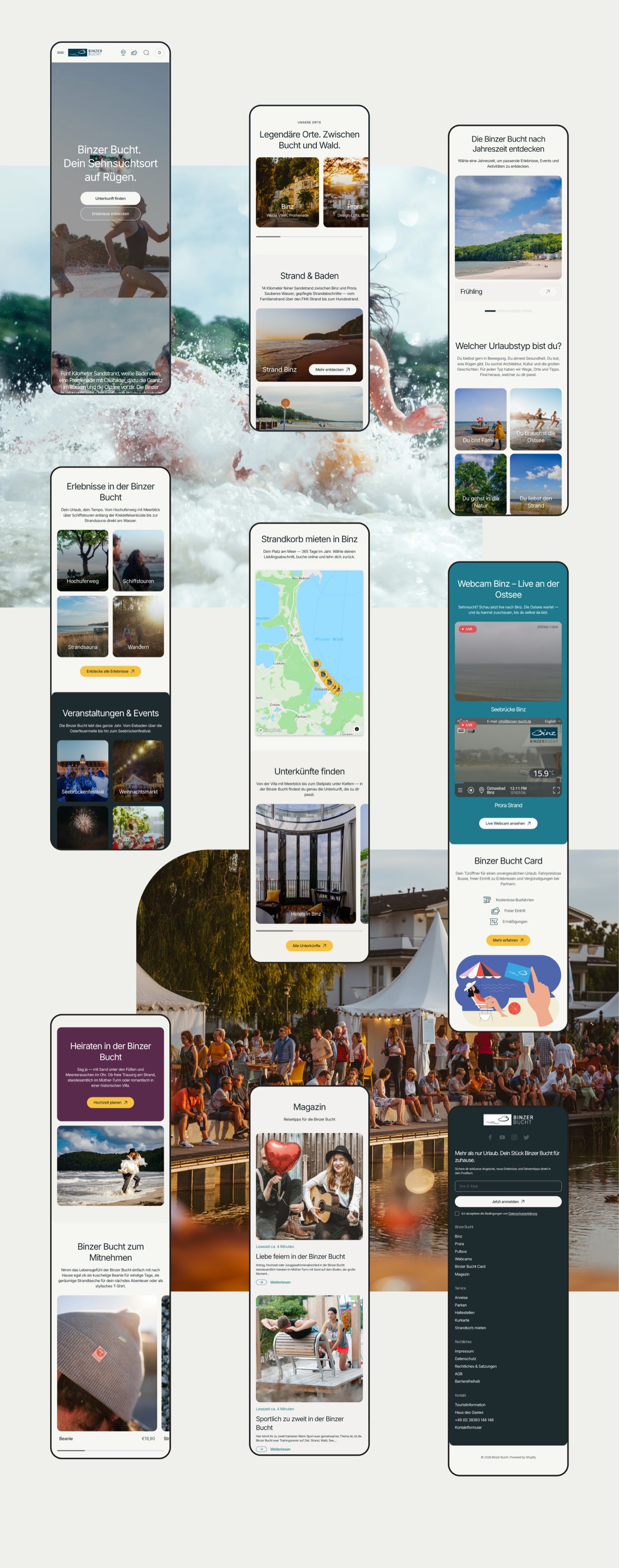 Binzer Bucht Shop – mobile Ansichten